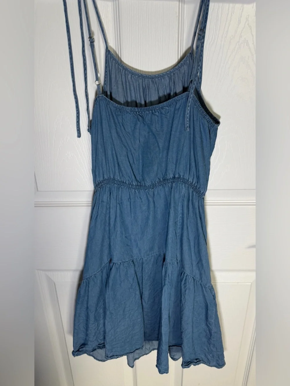 Walter Baker Medium Blue Tie-Strap Mini Dress Small - Picture 4 of 5